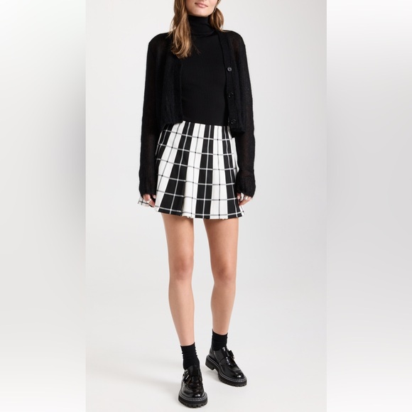 Alice and Olivia Carter Stitch Pleat Miniskirt Size 12 - Picture 1 of 3